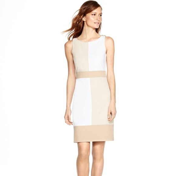 White House Black Market Dresses & Skirts - White/beige professional shift dress